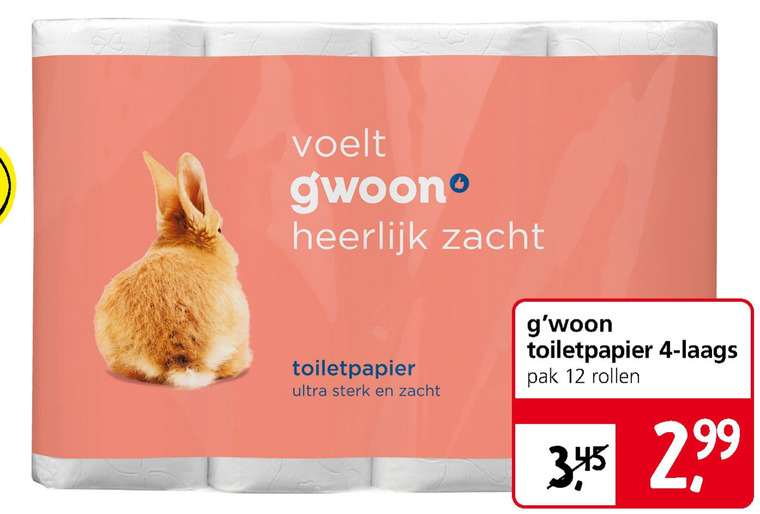 Gwoon   toiletpapier folder aanbieding bij  Jan Linders - details