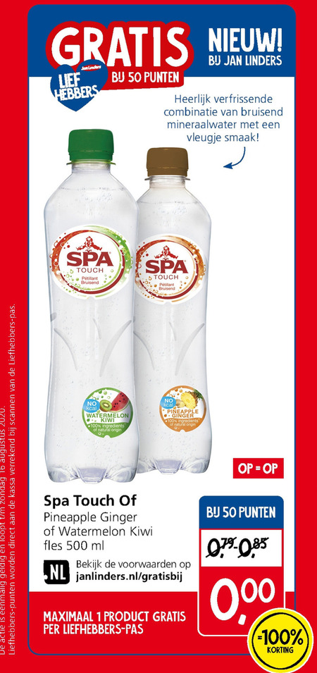 Spa en Fruit   fruitdrank folder aanbieding bij  Jan Linders - details