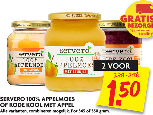 Servero   rode kool, groenteconserven folder aanbieding bij  Dekamarkt - details