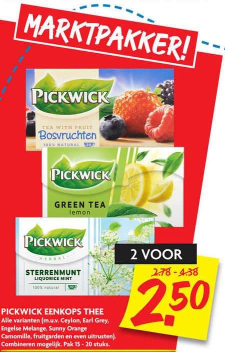 Pickwick   thee folder aanbieding bij  Dekamarkt - details