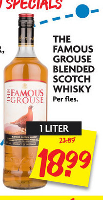 Famous Grouse   whisky folder aanbieding bij  Dekamarkt - details