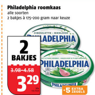 Philadelphia   roomkaas folder aanbieding bij  Poiesz - details