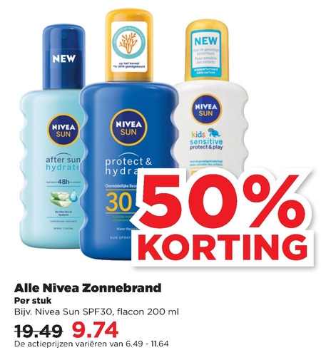 Nivea   zonnebrandolie, aftersun folder aanbieding bij  Plus - details