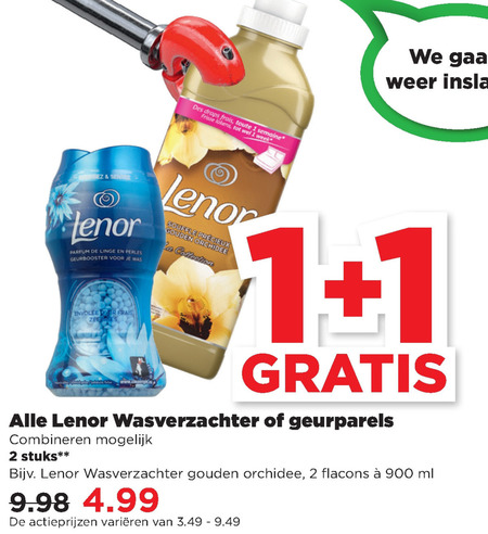 Lenor   wasverzachter folder aanbieding bij  Plus - details