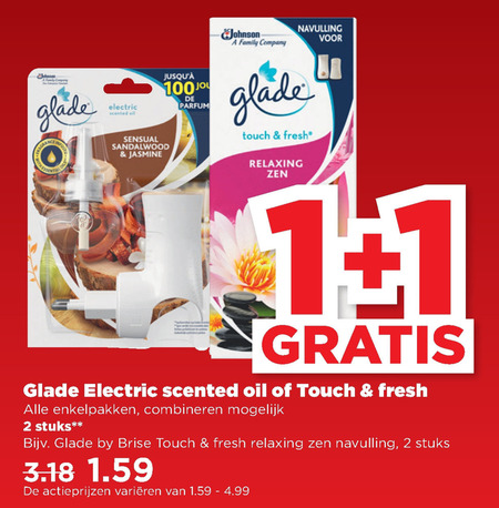 Glade   luchtverfrisser folder aanbieding bij  Plus - details