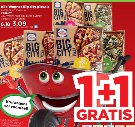 Wagner   diepvriespizza folder aanbieding bij  Plus - details