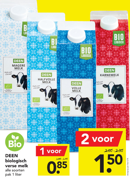 Deen Huismerk   karnemelk, melk folder aanbieding bij  Deen - details