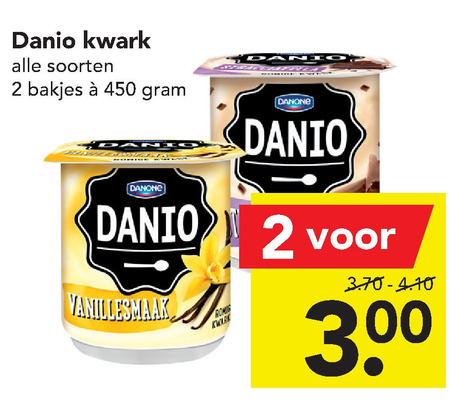 Danone Danio   kwark folder aanbieding bij  Deen - details