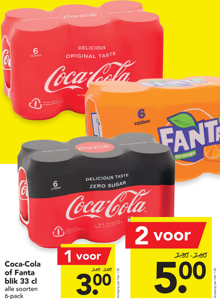 Fanta   cola, frisdrank folder aanbieding bij  Deen - details