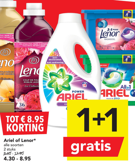 Ariel   wasmiddel folder aanbieding bij  Deen - details