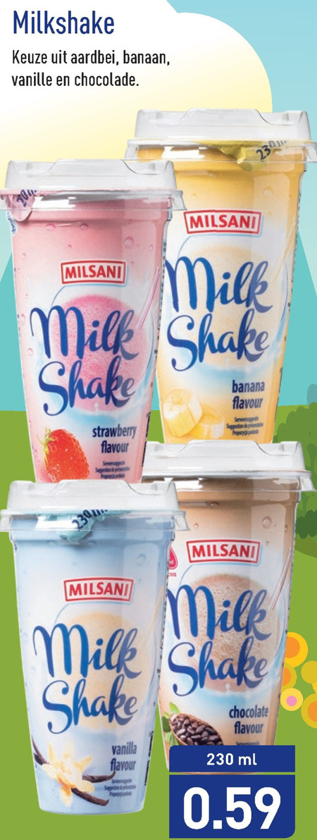 Milsani   milkshake folder aanbieding bij  Aldi - details