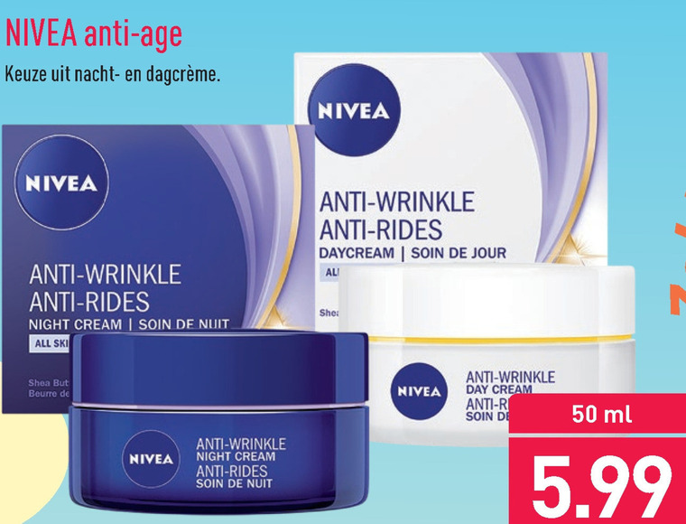 Nivea   nachtcreme, dagcreme folder aanbieding bij  Aldi - details