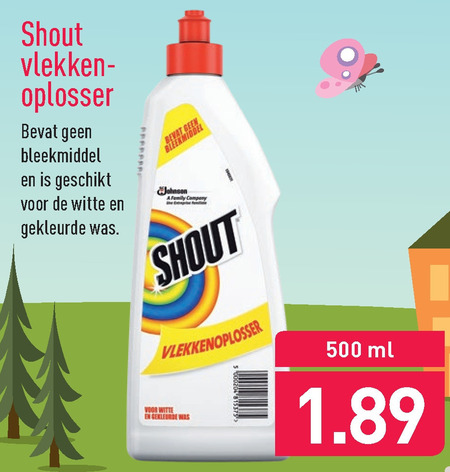 Shout   vlekkenverwijderaar folder aanbieding bij  Aldi - details