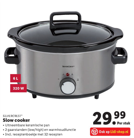 SilverCrest   slowcooker folder aanbieding bij  Lidl - details