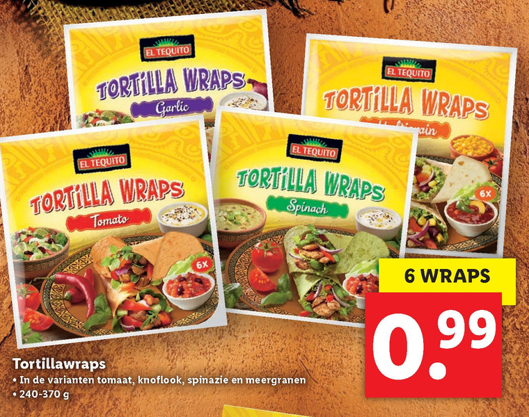 El Tequito   tortilla folder aanbieding bij  Lidl - details