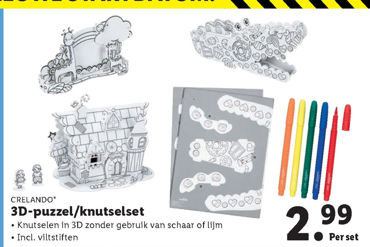 Crelando   knutselpakket folder aanbieding bij  Lidl - details