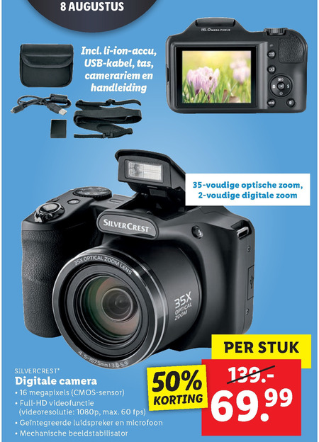 digitale fotocamera folder aanbieding bij Lidl details