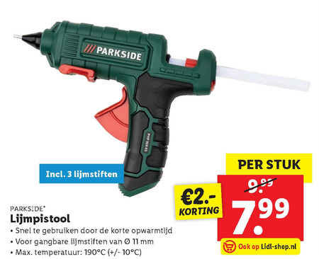 Parkside   lijmpistool folder aanbieding bij  Lidl - details