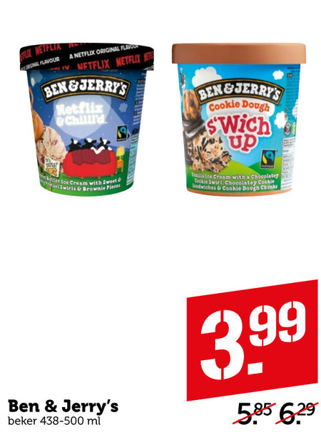 Ben and Jerrys   ijsspecialiteit folder aanbieding bij  Coop - details