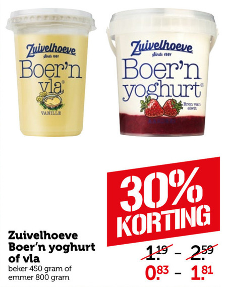 Zuivelhoeve   vla, vruchtenyoghurt folder aanbieding bij  Coop - details