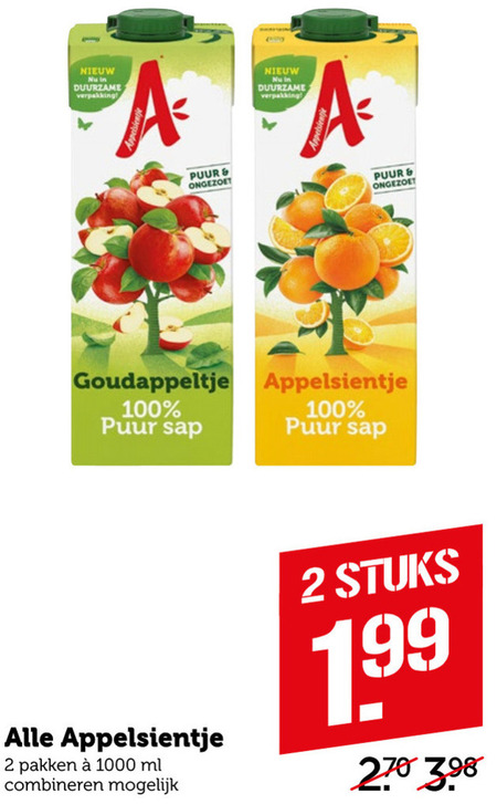 Appelsientje   fruitdrank folder aanbieding bij  Coop - details