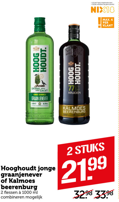 Hooghoudt   berenburg, jenever folder aanbieding bij  Coop - details