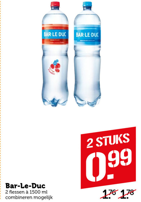 Bar le Duc   fruitdrank, mineraalwater folder aanbieding bij  Coop - details