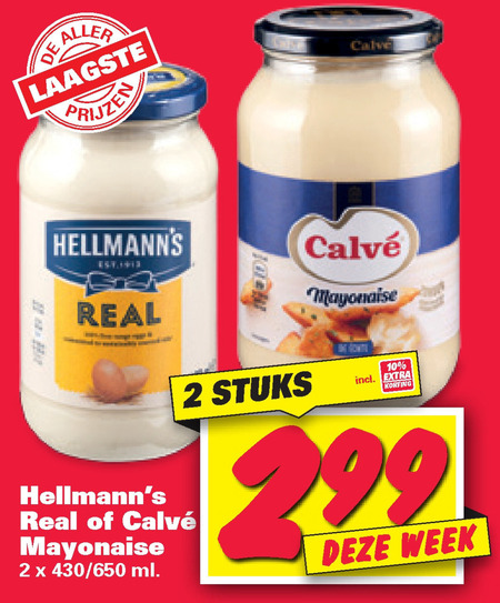 Calve   mayonaise folder aanbieding bij  Nettorama - details