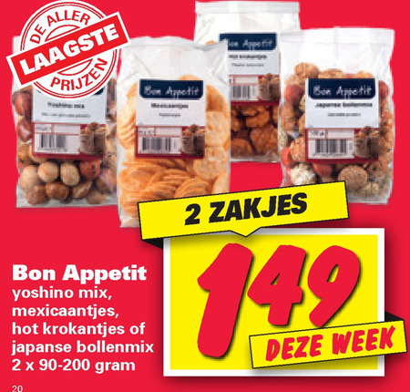 Bon Appetit   rijstzoutjes folder aanbieding bij  Nettorama - details