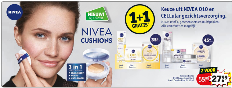 Nivea   gezichtsverzorging, nachtcreme folder aanbieding bij  Kruidvat - details