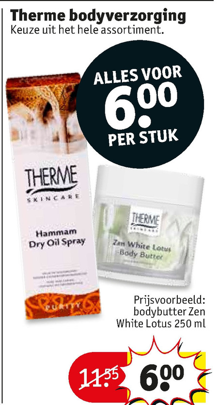 Therme   bodylotion folder aanbieding bij  Kruidvat - details