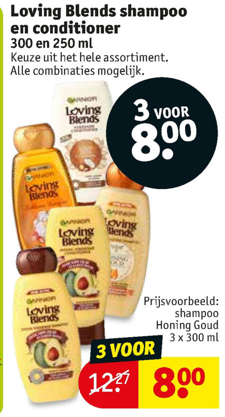 Garnier Loving Blends   conditioner, shampoo folder aanbieding bij  Kruidvat - details