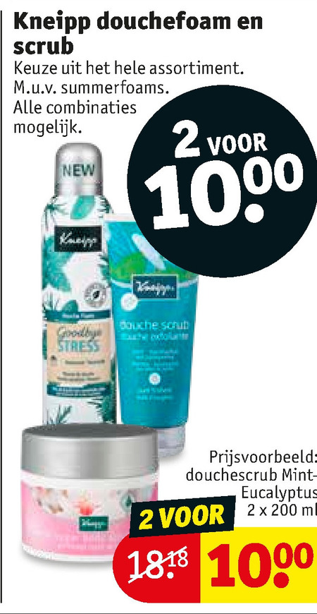 Kneipp   douchegel, scrubcreme folder aanbieding bij  Kruidvat - details