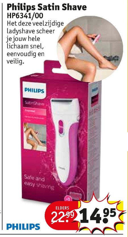 Philips   ladyshave folder aanbieding bij  Kruidvat - details