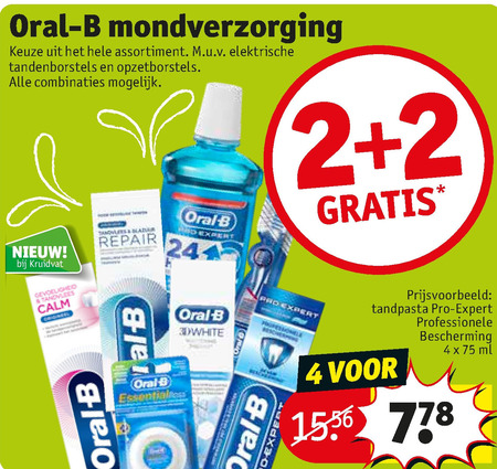 Oral-B   mondwater, tandenborstel folder aanbieding bij  Kruidvat - details