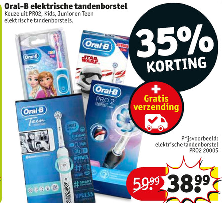 Braun Oral-B   elektrische kindertandenborstel, electrische tandenborstel folder aanbieding bij  Kruidvat - details