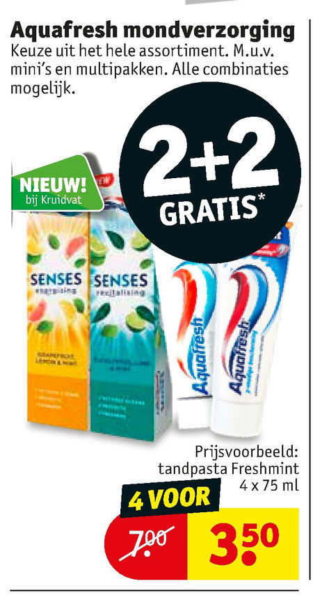 Aquafresh   tandpasta folder aanbieding bij  Kruidvat - details