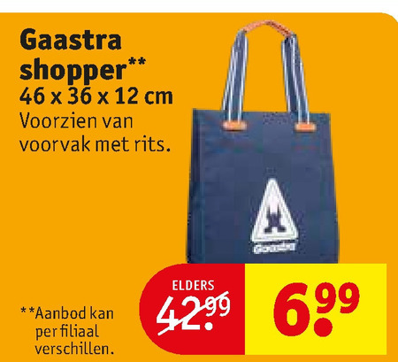 Gaastra   boodschappentas folder aanbieding bij  Kruidvat - details