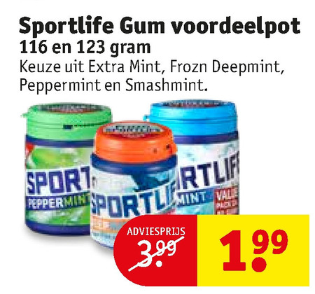 Sportlife   kauwgom folder aanbieding bij  Kruidvat - details