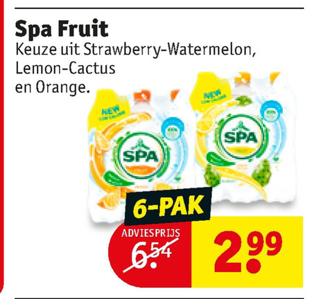 Spa en Fruit   fruitdrank folder aanbieding bij  Kruidvat - details