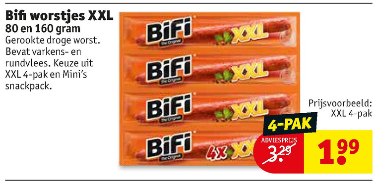 Bifi   bierworstjes folder aanbieding bij  Kruidvat - details