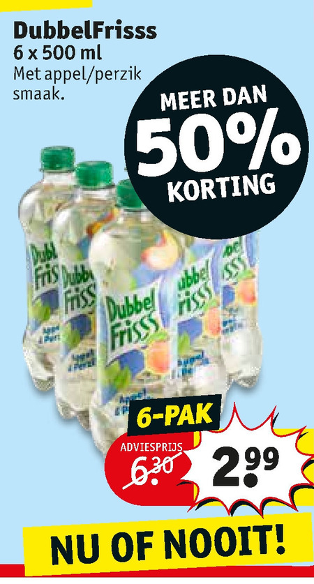 Dubbelfrisss   fruitdrank folder aanbieding bij  Kruidvat - details