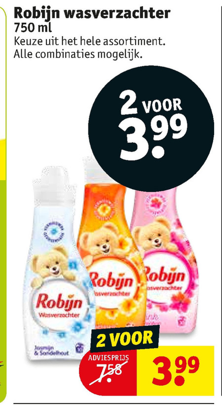 Robijn   wasverzachter folder aanbieding bij  Kruidvat - details