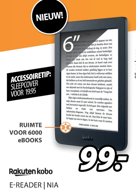 kobo   ebook reader folder aanbieding bij  Expert - details