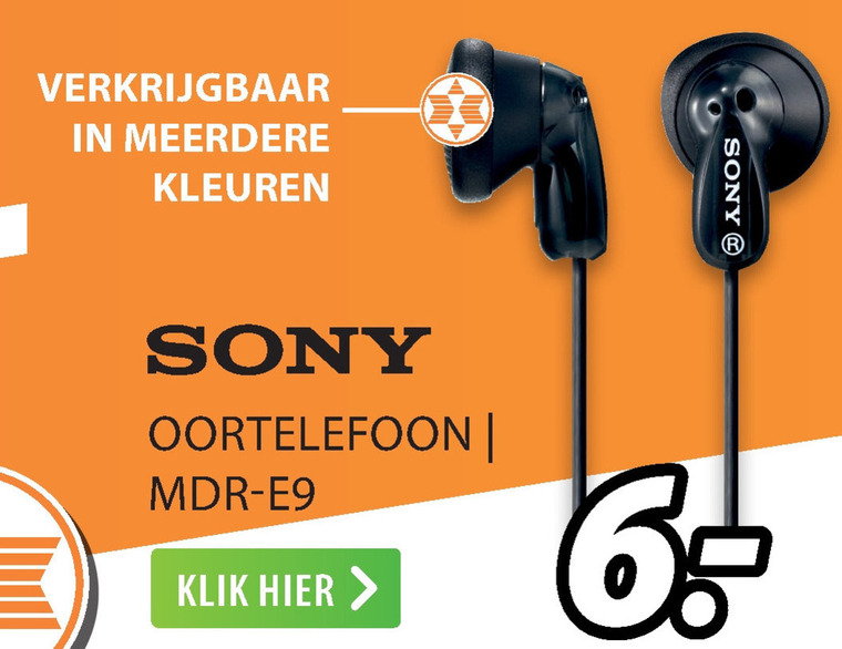 Sony   oortelefoon folder aanbieding bij  Expert - details