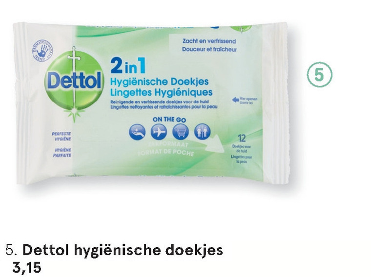 Dettol   vochtige schoonmaakdoekjes folder aanbieding bij  Etos - details