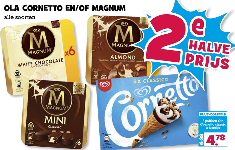 Magnum   ijslollies, ijscornets folder aanbieding bij  Boons Markt - details