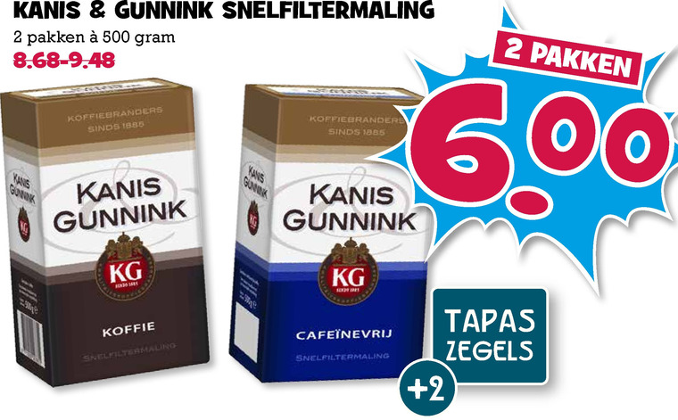 Kanis en Gunnink   koffie folder aanbieding bij  Boons Markt - details