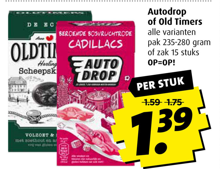 Oldtimers   drop, snoep folder aanbieding bij  Boni - details