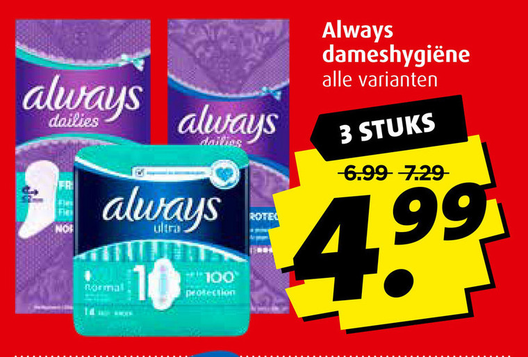 Always   maandverband, inlegkruisjes folder aanbieding bij  Boni - details